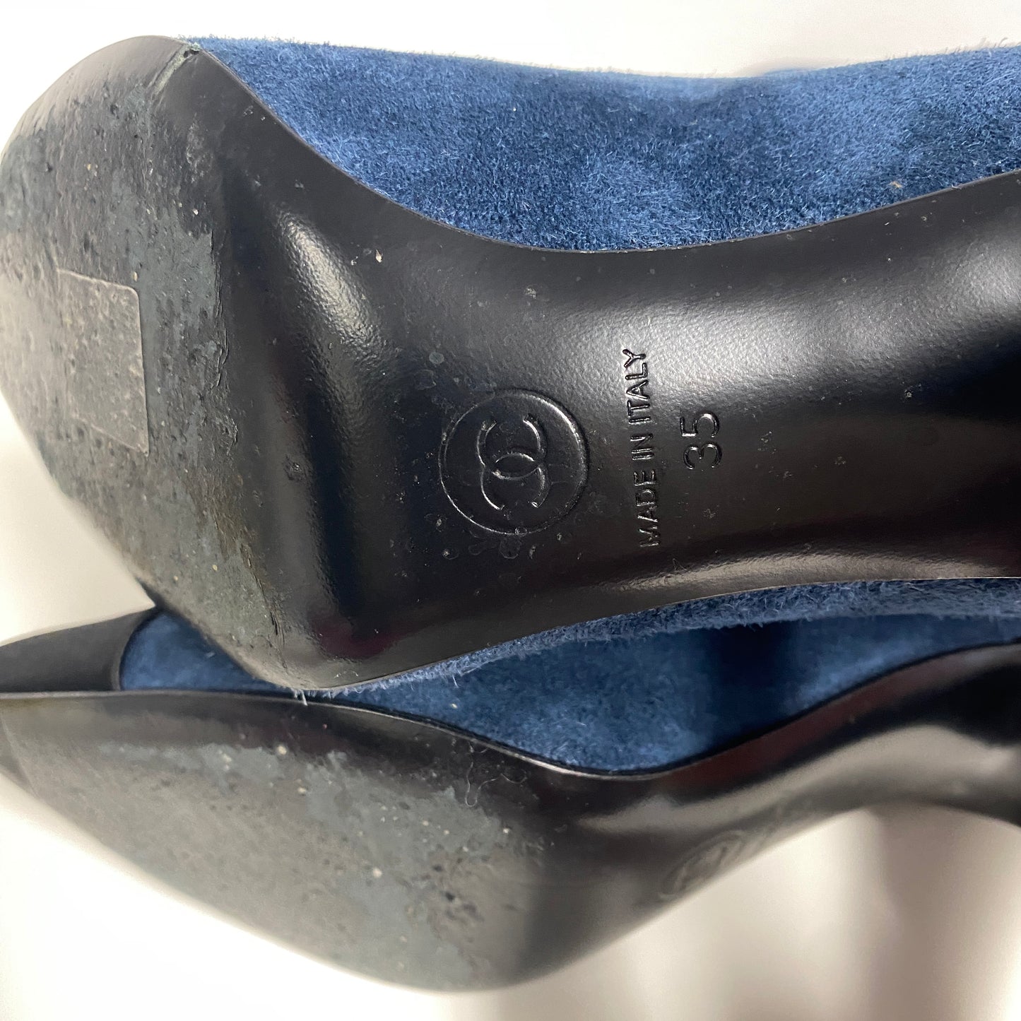 Chanel Blue suede CC & Gabrielle Chanel Boots size 35 uk 2