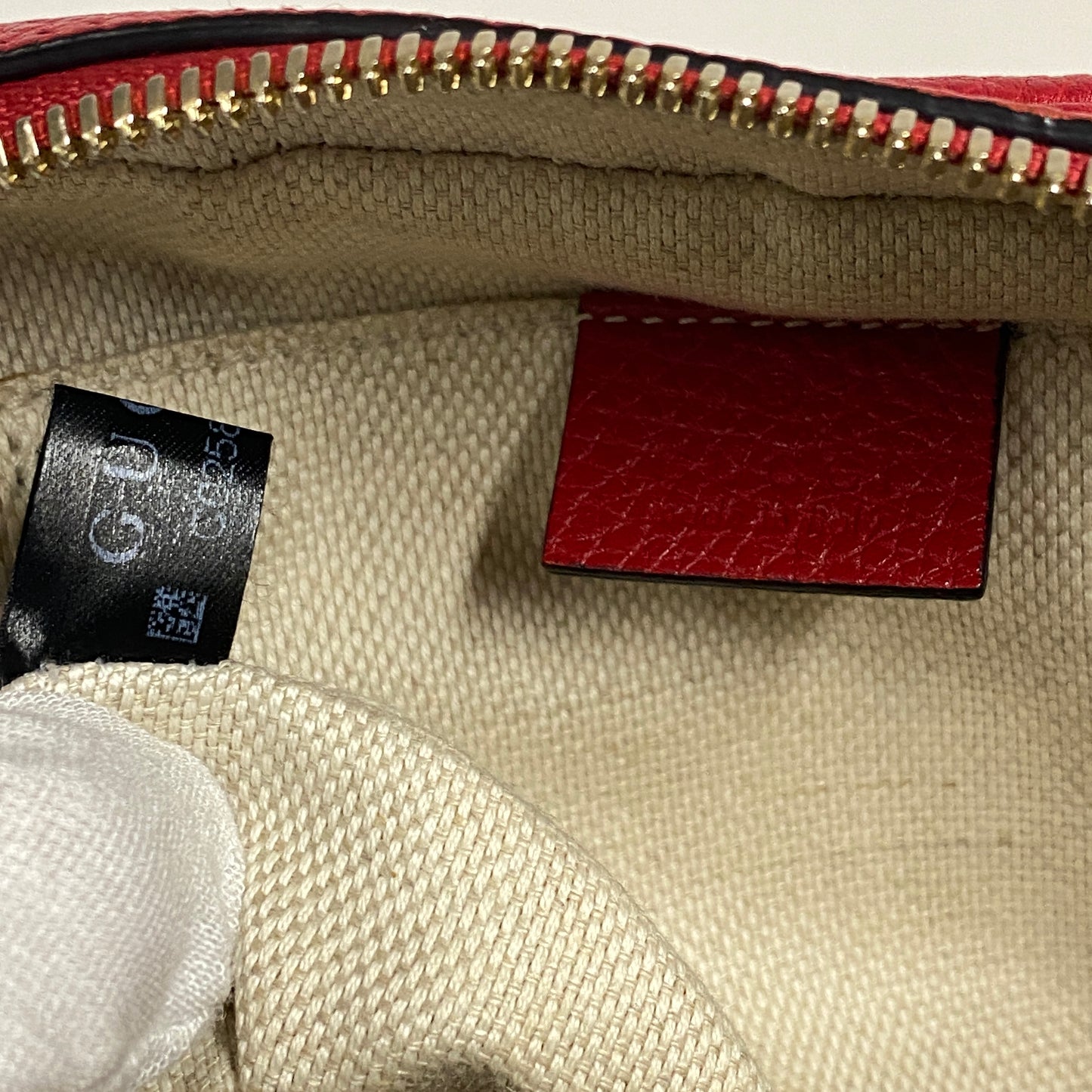 Gucci soho disco bag red leather