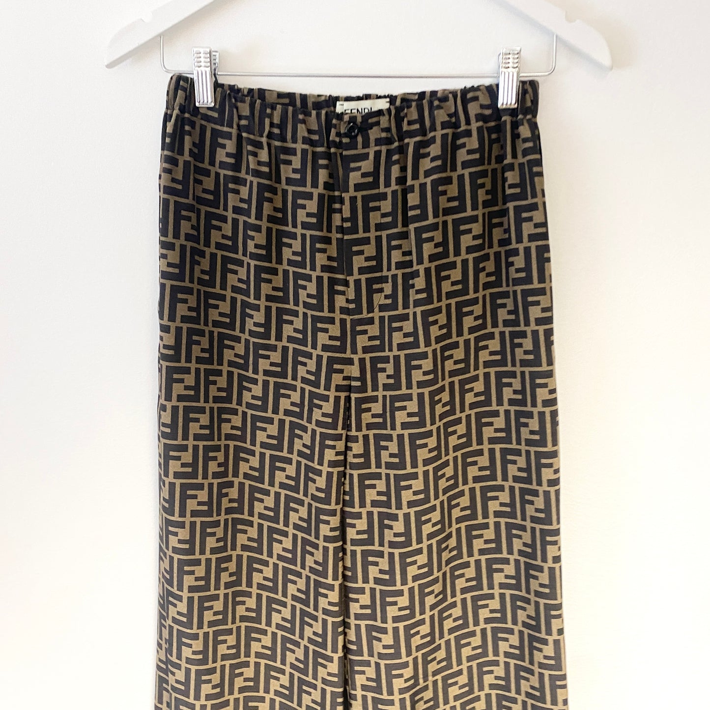 Fendi FF silk wide leg trousers Size 38 U.K. 6  Great condition