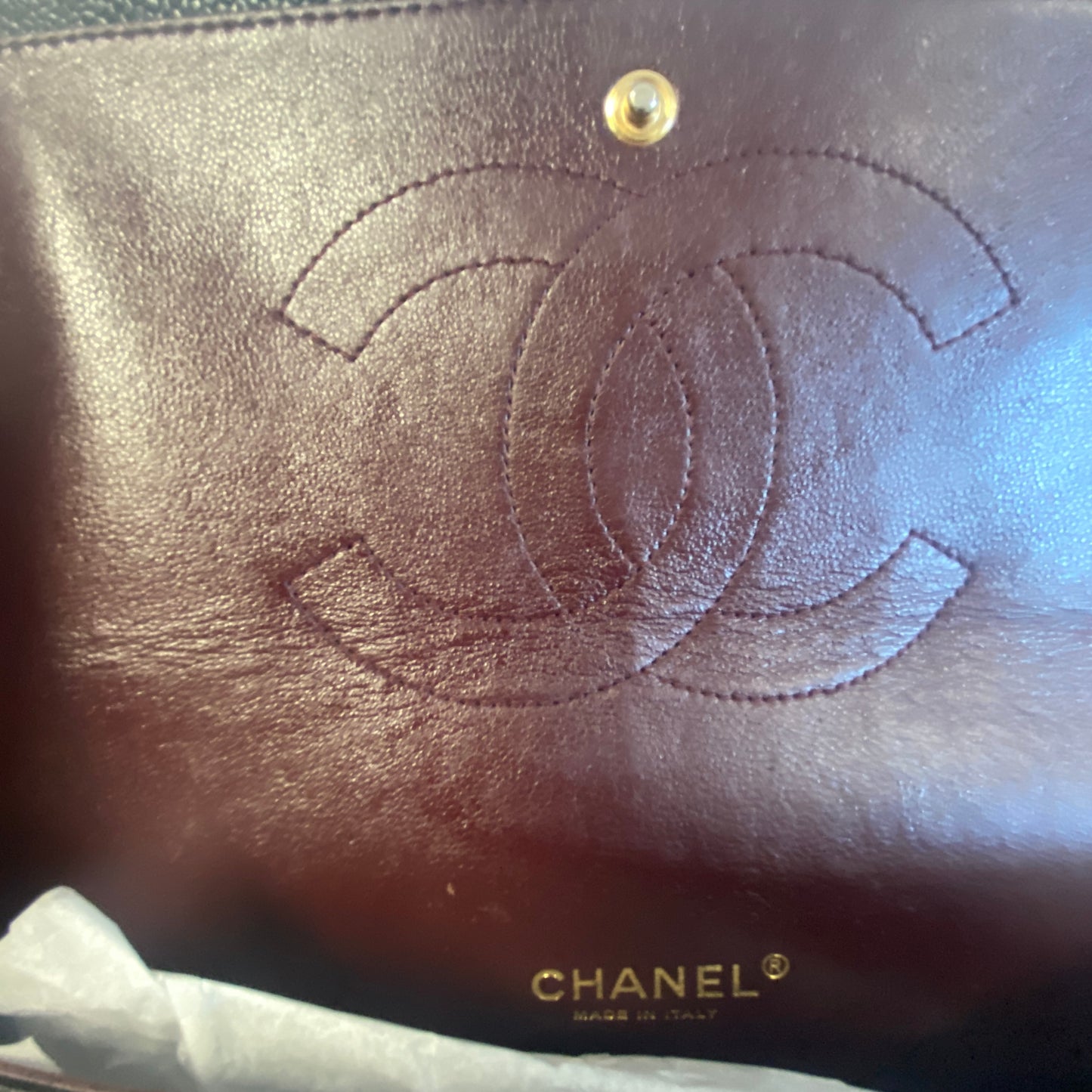 chanel black leather maxi jumbo double flap bag