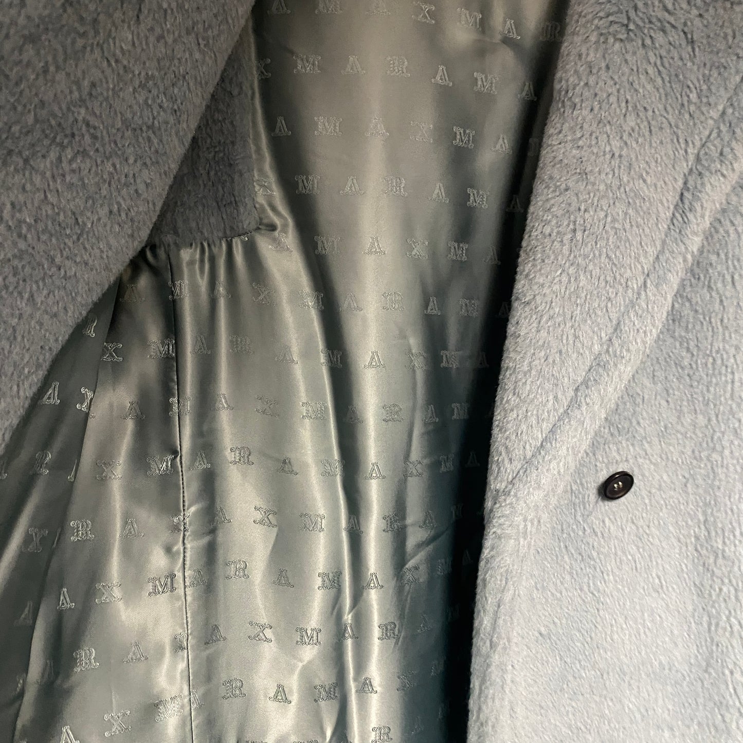 Max Mara Blue Alpaca Gettata Vest teddy coat size XS