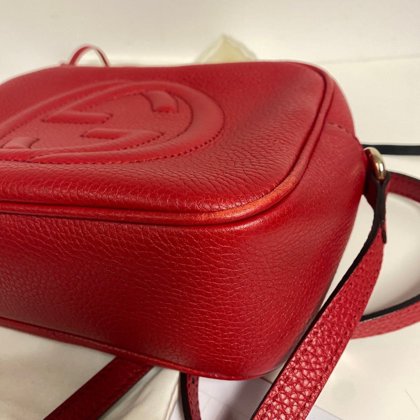 Gucci soho disco bag red leather