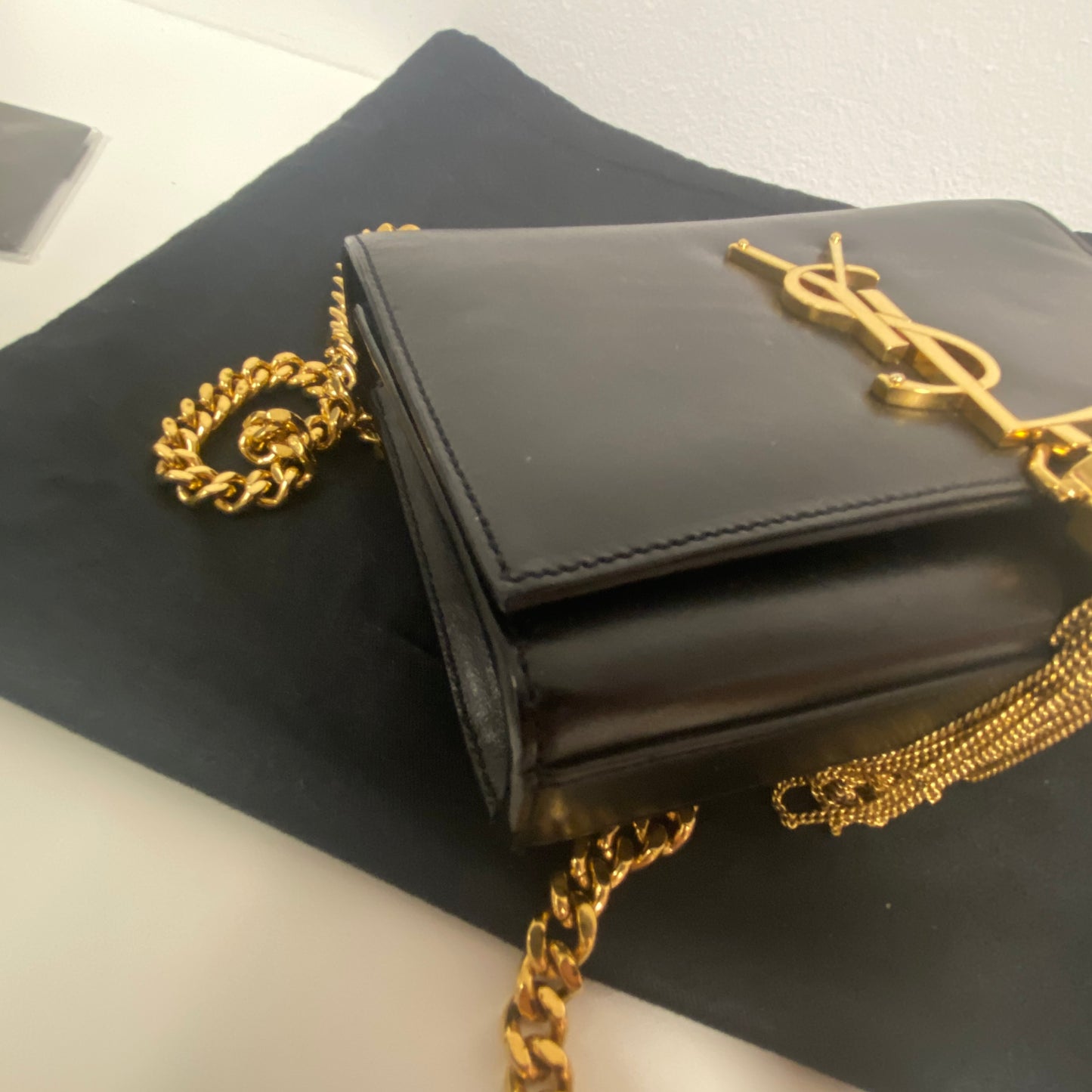 Saint Laurent black Kate tassel crossbody bag