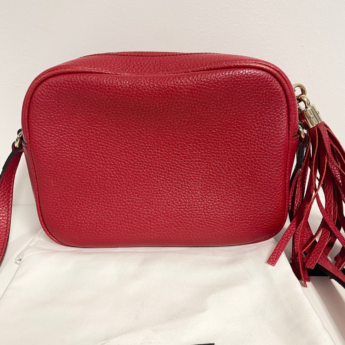 Gucci soho disco bag red leather