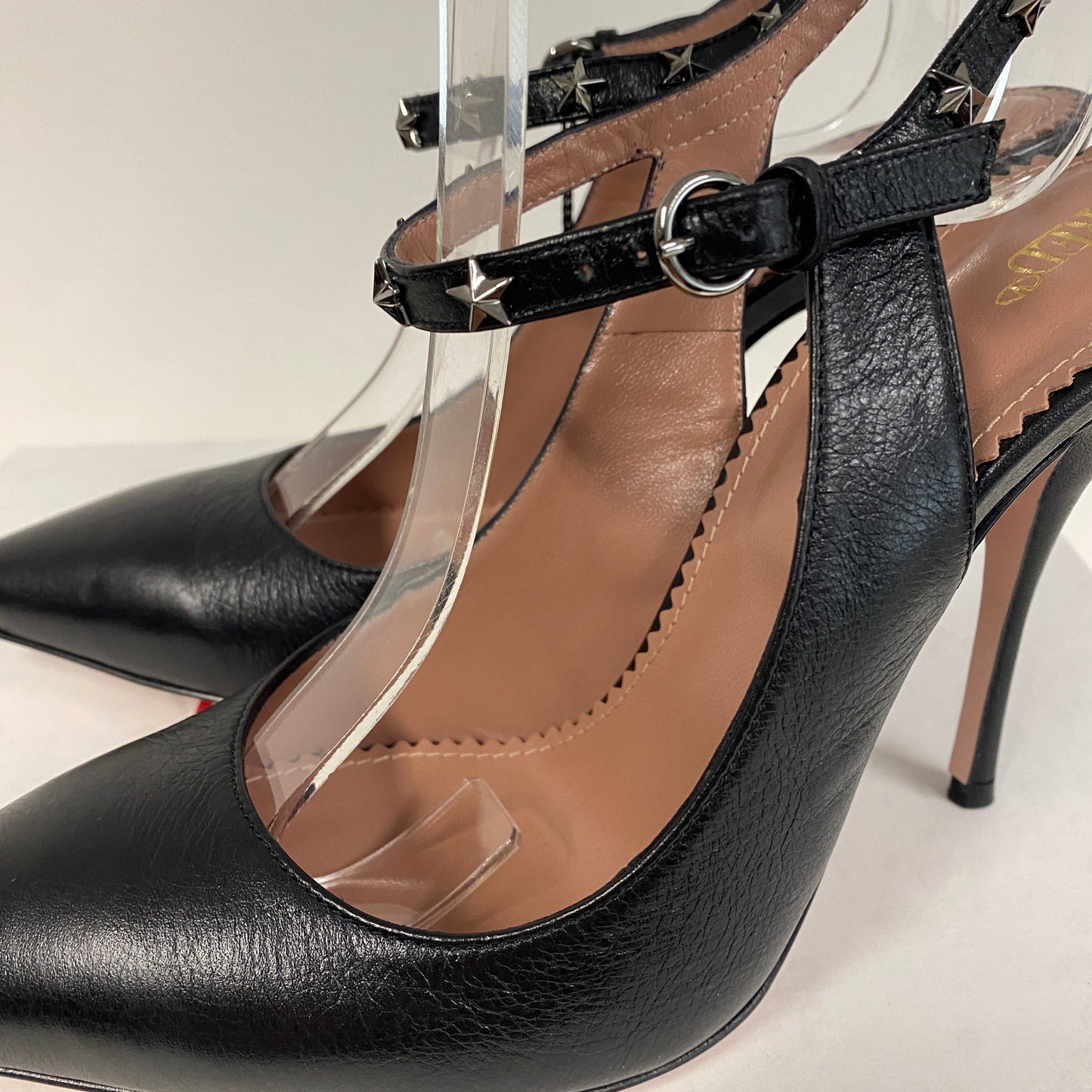 Red Valentino black leather heels size 40