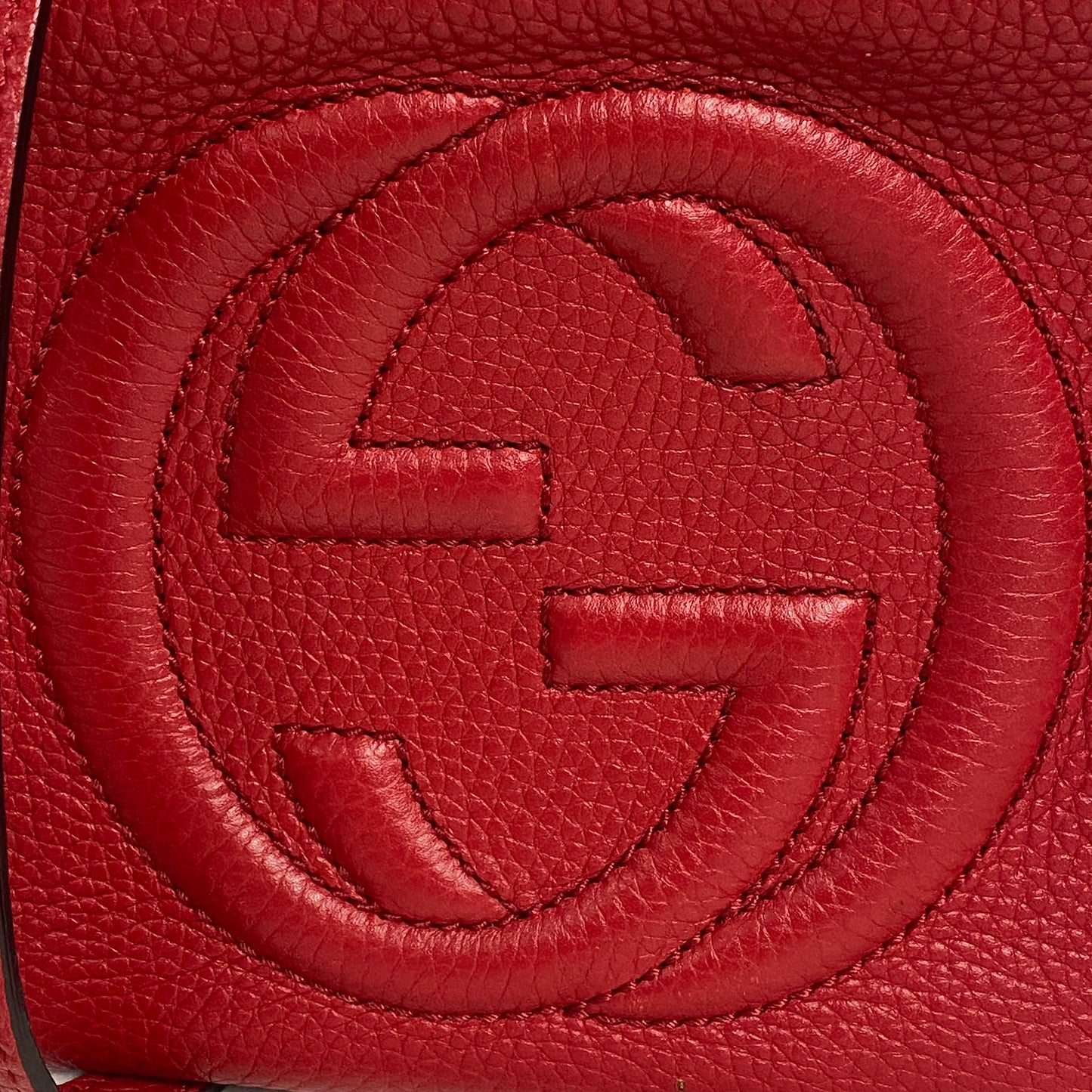 Gucci soho disco bag red leather