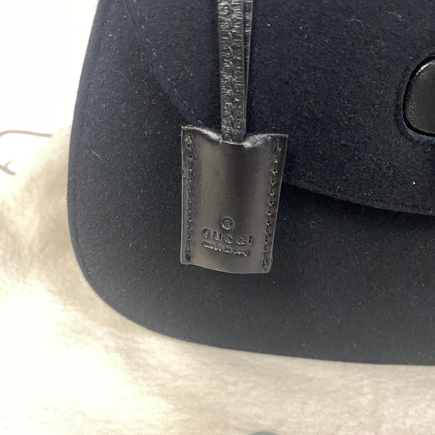 Gucci vintage top handle belvet & leather bag