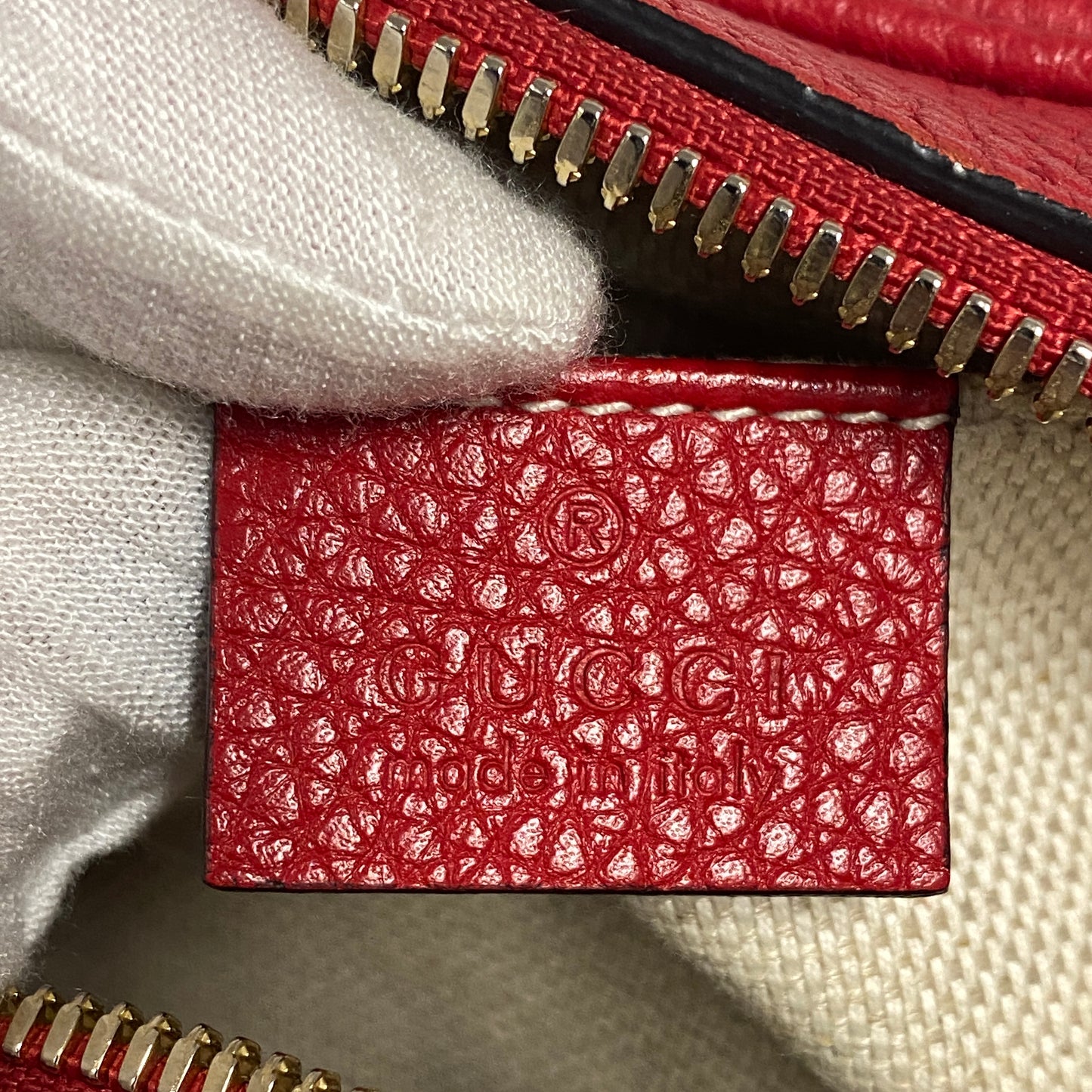 Gucci soho disco bag red leather