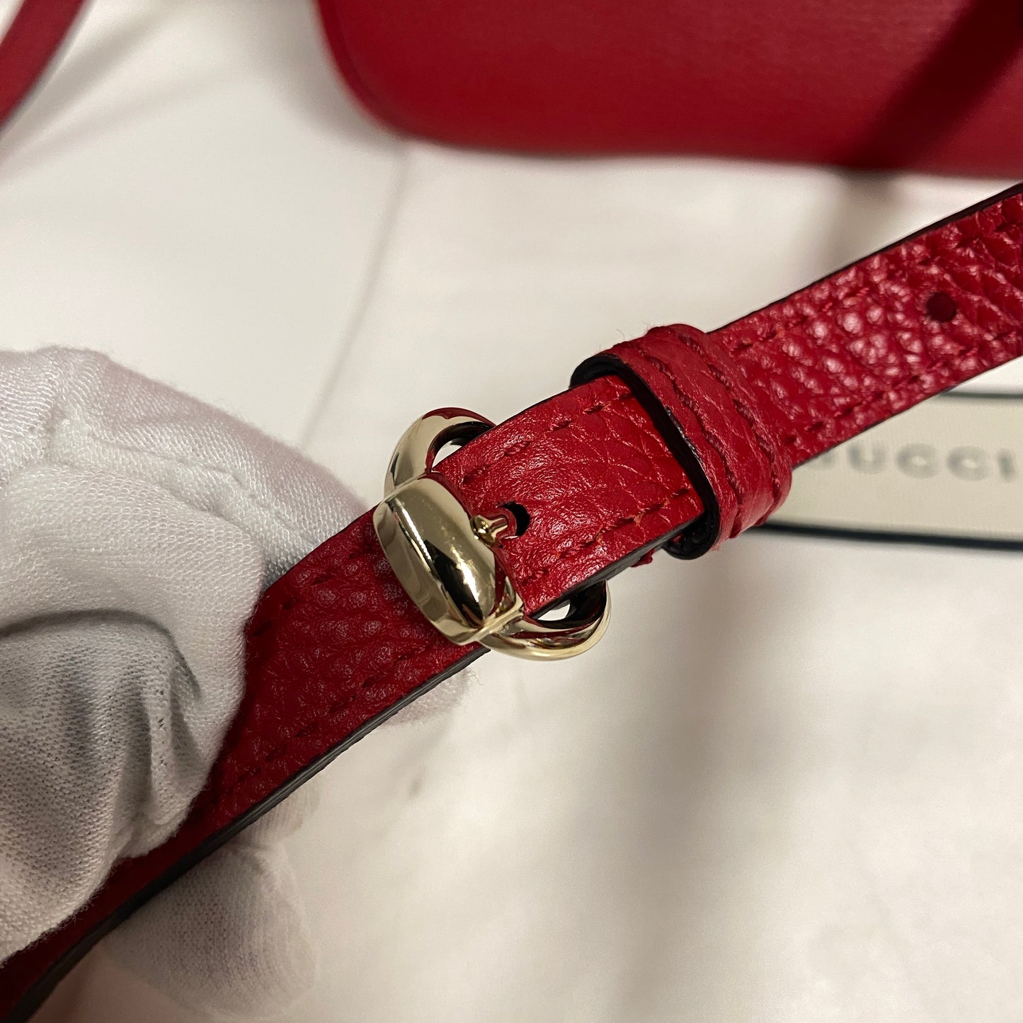 Gucci soho disco bag red leather