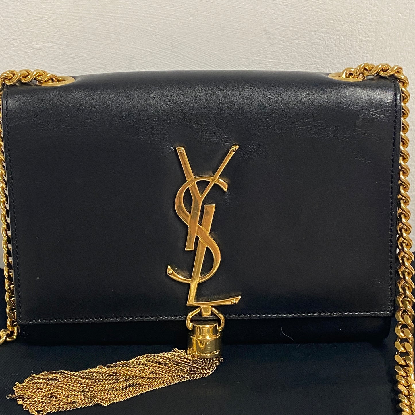 Saint Laurent black Kate tassel crossbody bag