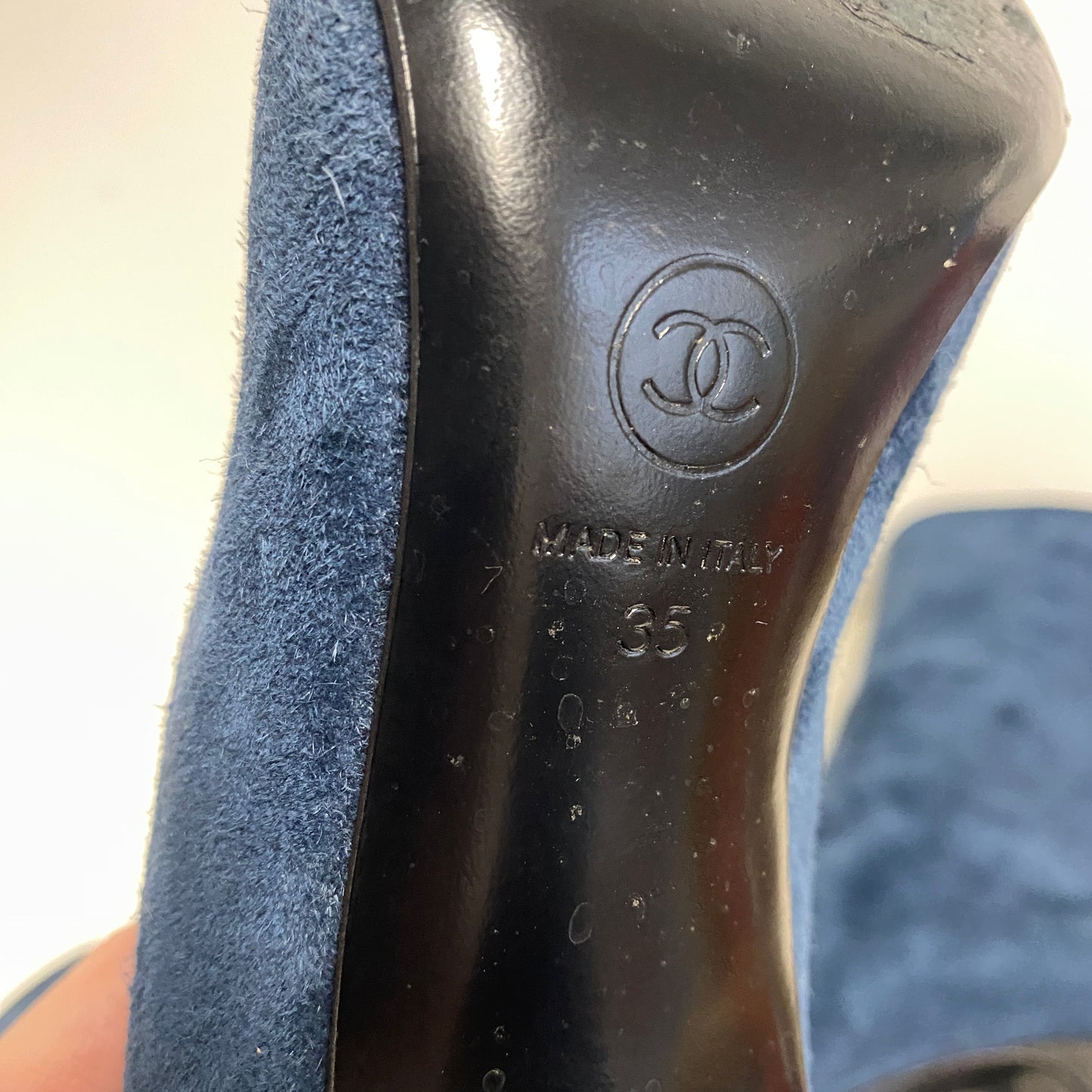 Chanel Blue suede CC & Gabrielle Chanel Boots size 35 uk 2