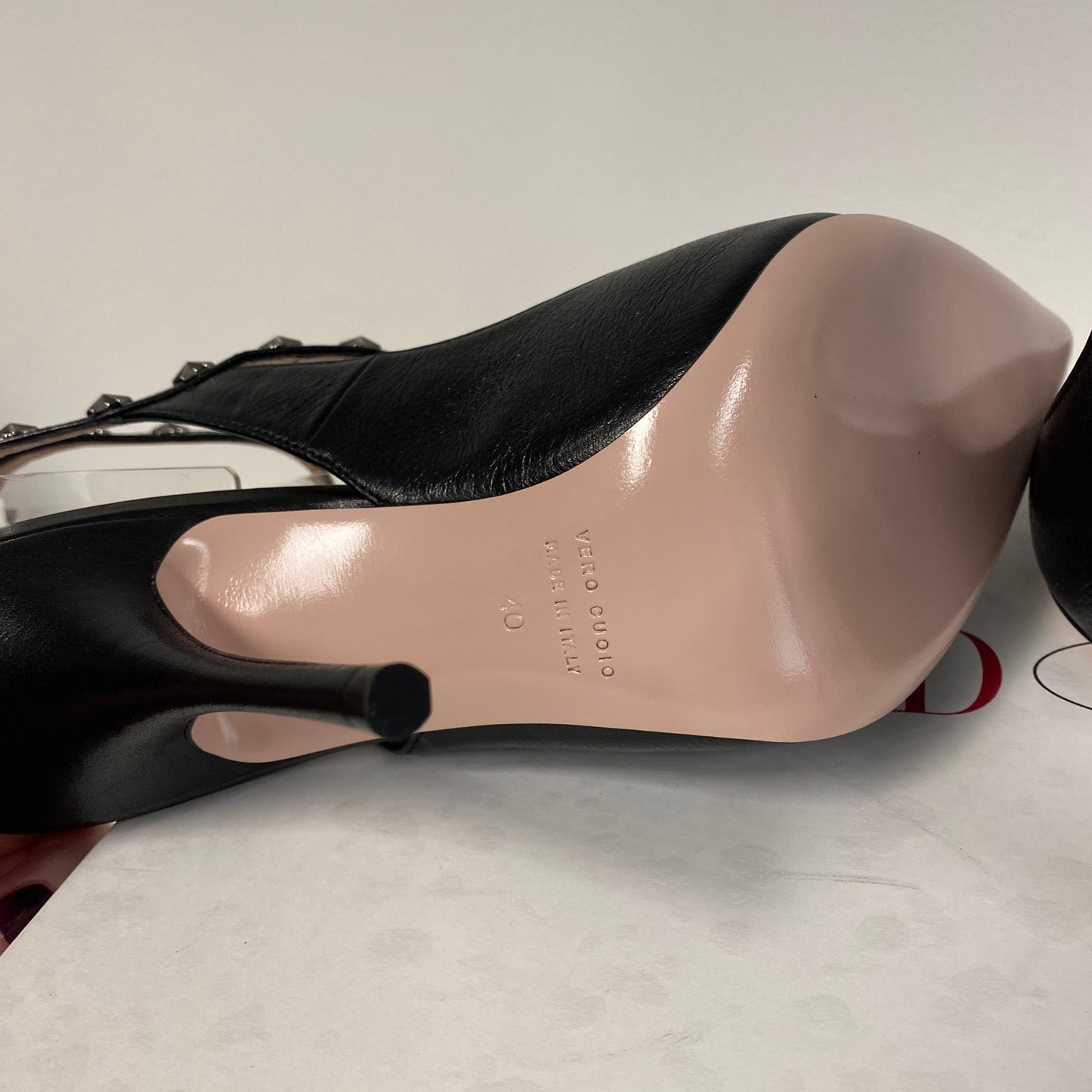 Red Valentino black leather heels size 40
