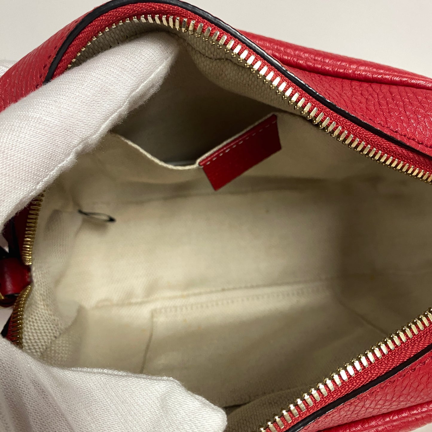 Gucci soho disco bag red leather