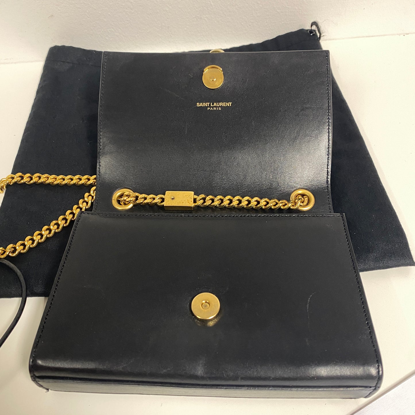 Saint Laurent black Kate tassel crossbody bag