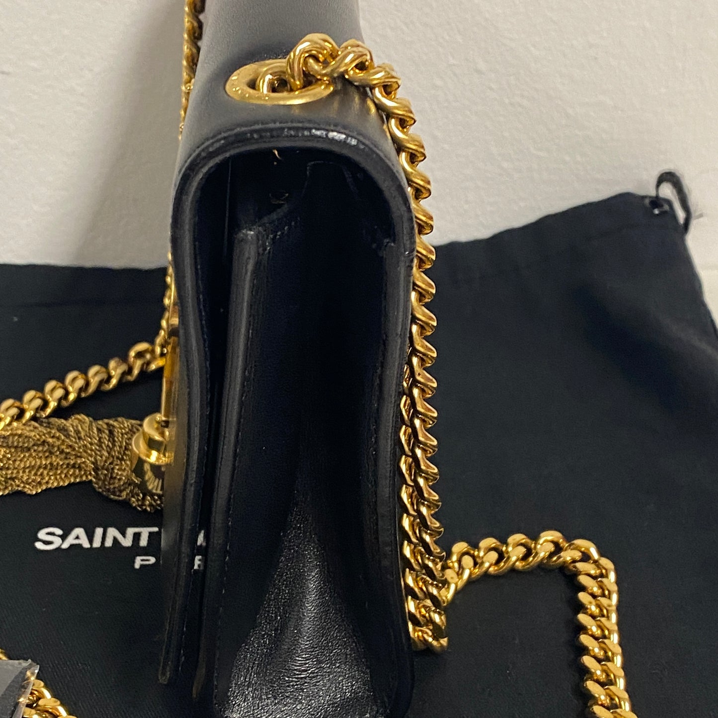 Saint Laurent black Kate tassel crossbody bag