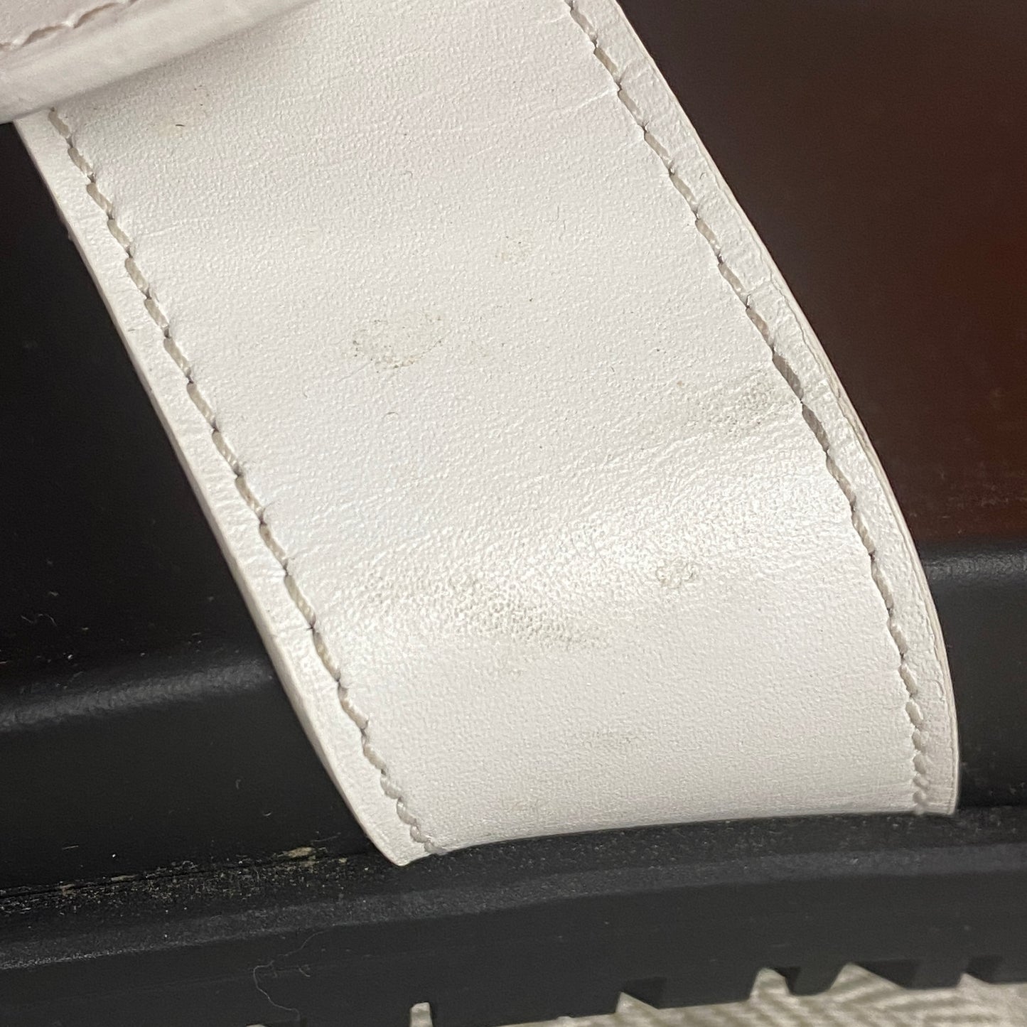 Hermes White Chypre Sandals  Size 40.5