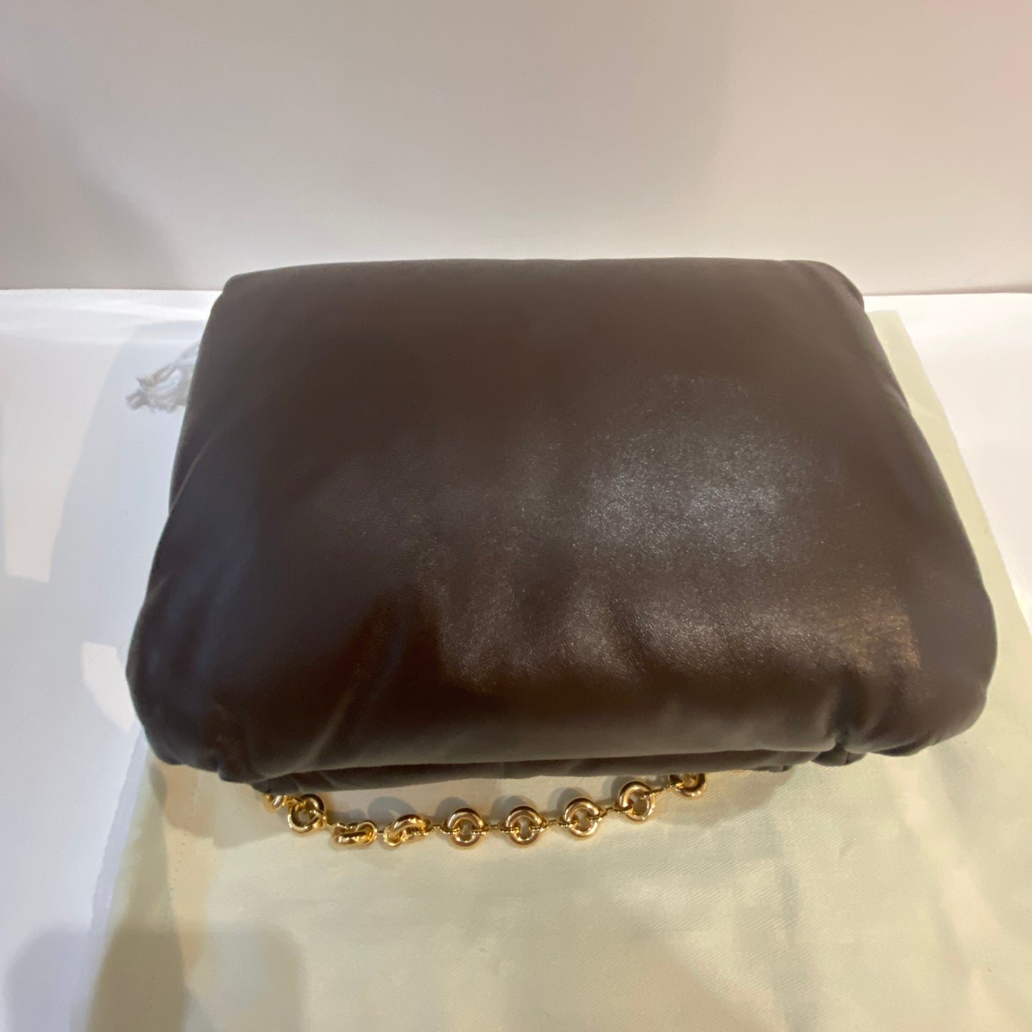 Loewe chocolate Goya puffer leather bag