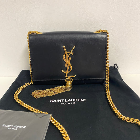 Saint Laurent black Kate tassel crossbody bag