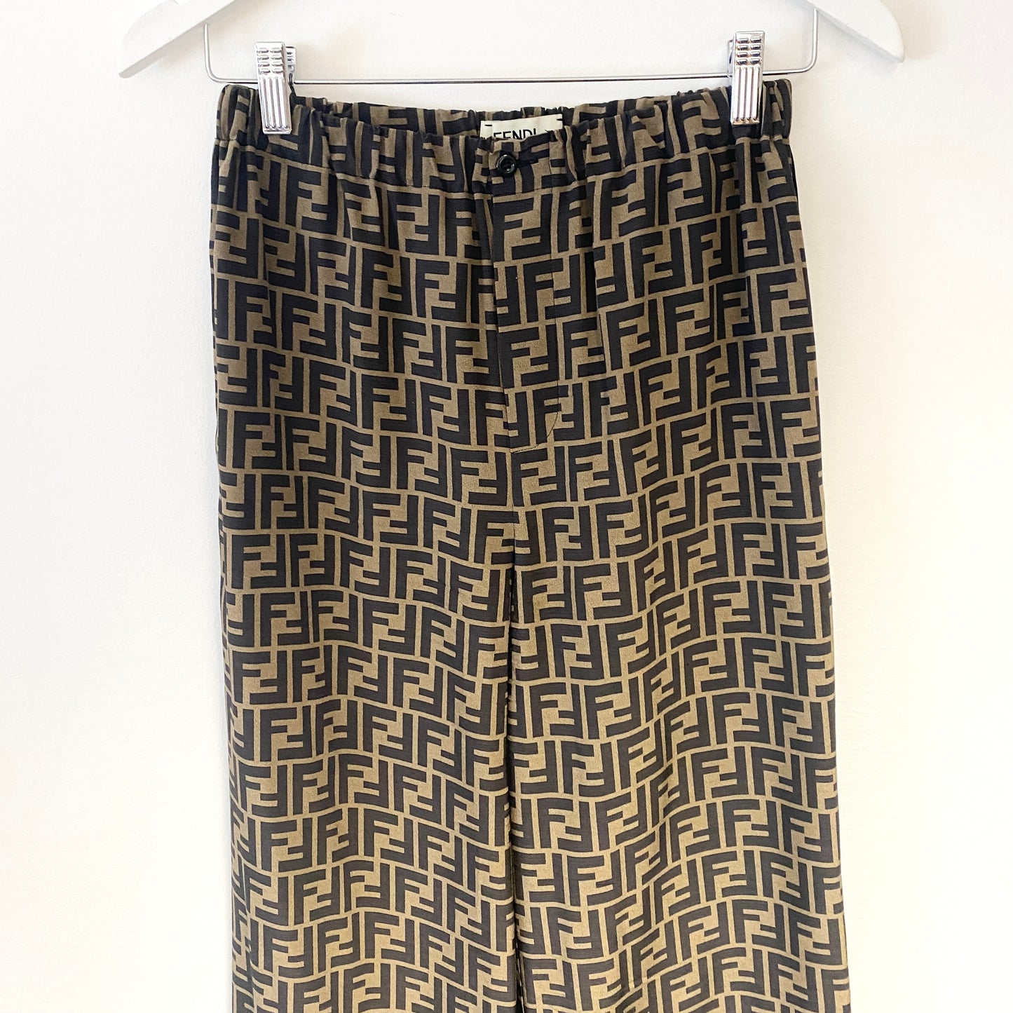 Fendi FF silk wide leg trousers Size 38 U.K. 6  Great condition