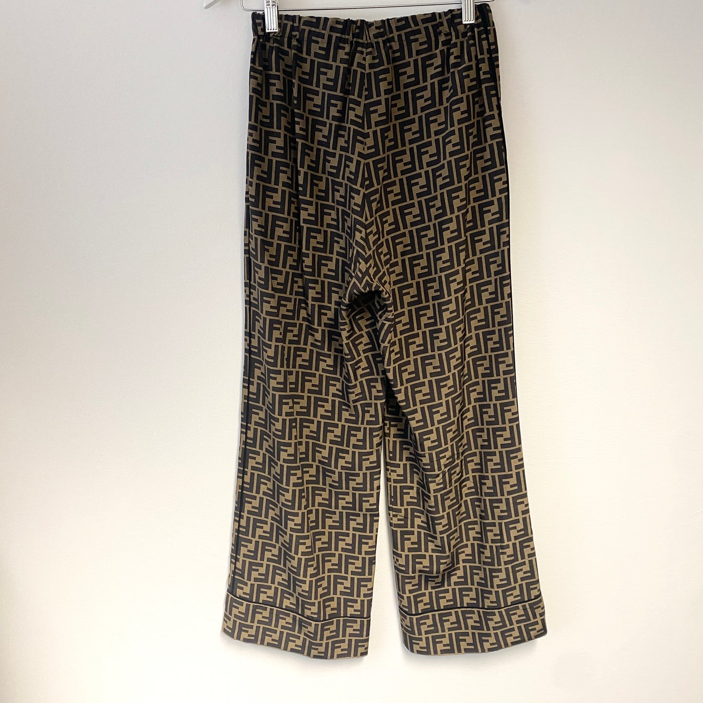 Fendi FF silk wide leg trousers Size 38 U.K. 6  Great condition