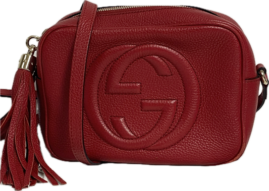 Gucci soho disco bag red leather