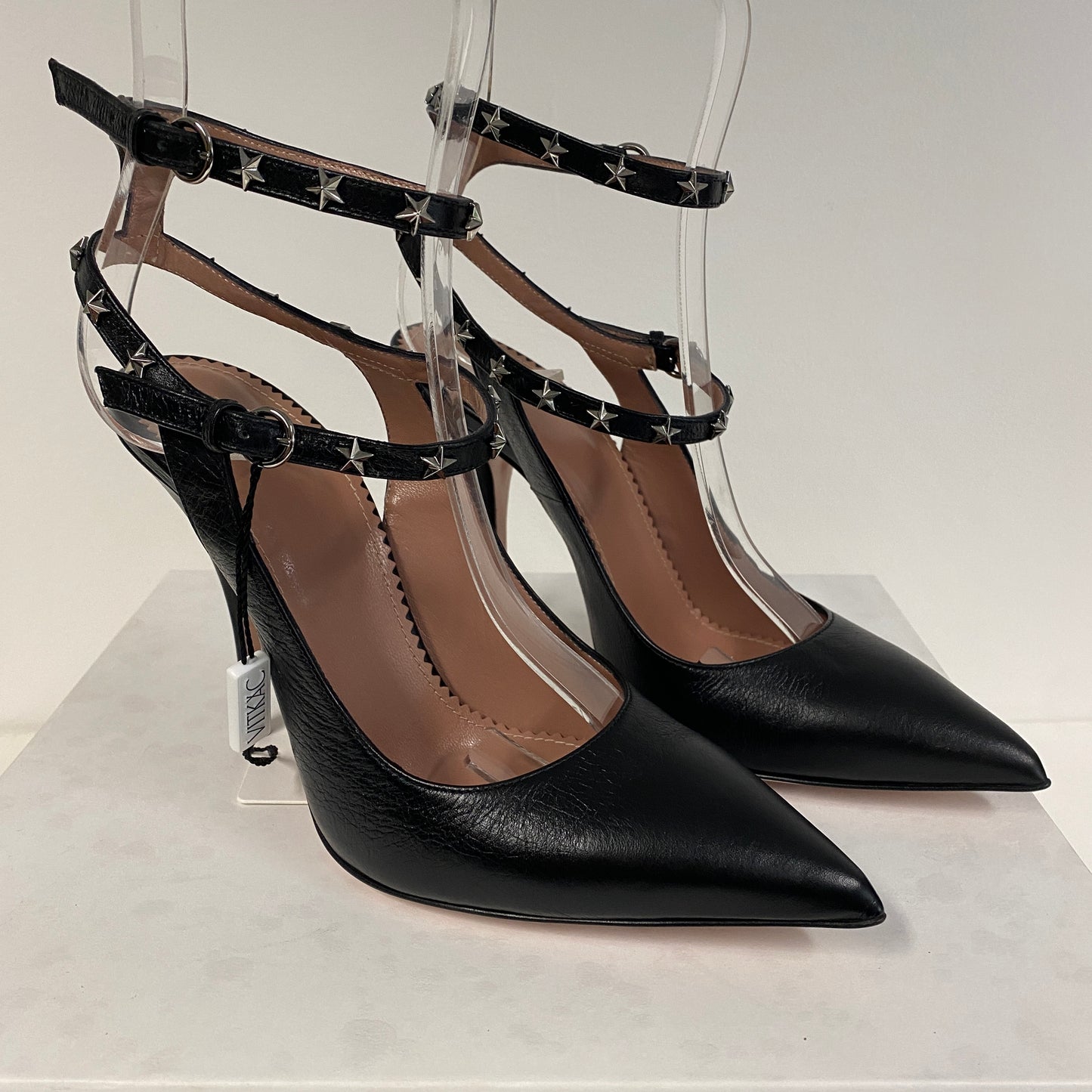 Red Valentino black leather heels size 40