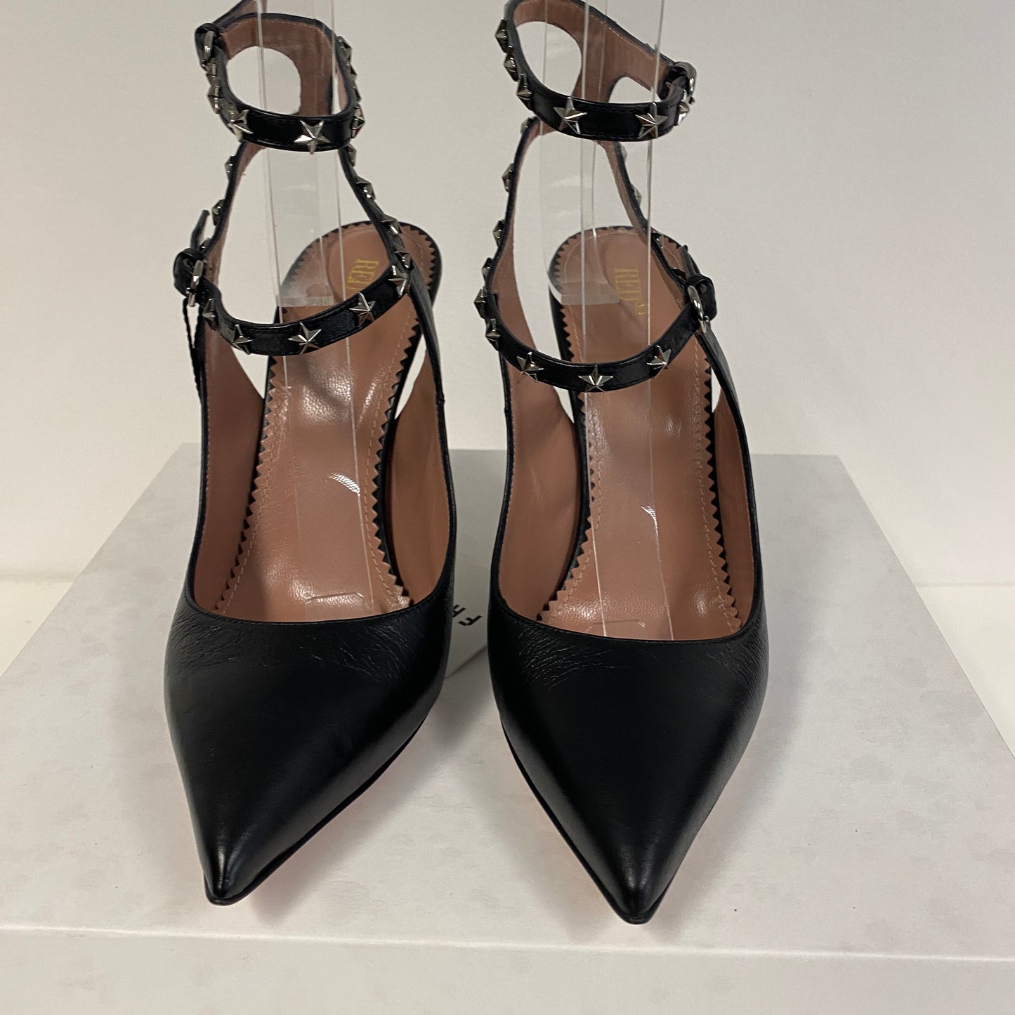 Red Valentino black leather heels size 40