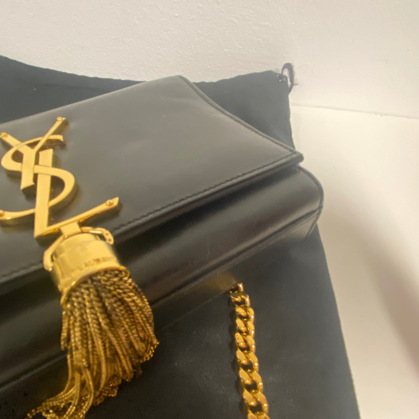 Saint Laurent black Kate tassel crossbody bag