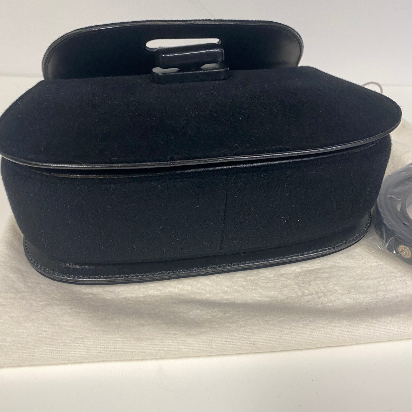 Gucci vintage top handle belvet & leather bag