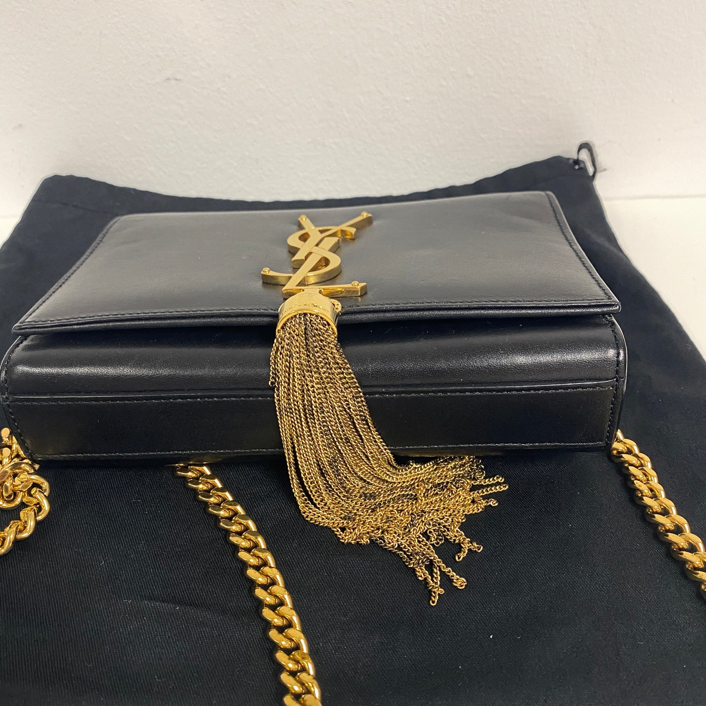 Saint Laurent black Kate tassel crossbody bag