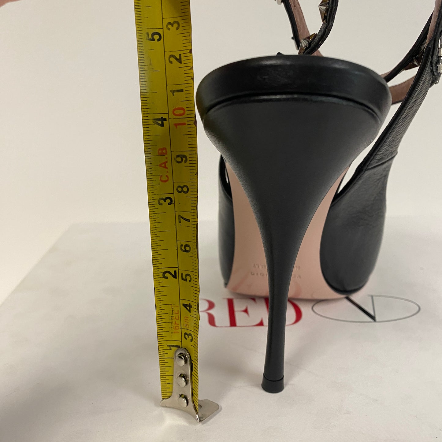 Red Valentino black leather heels size 40