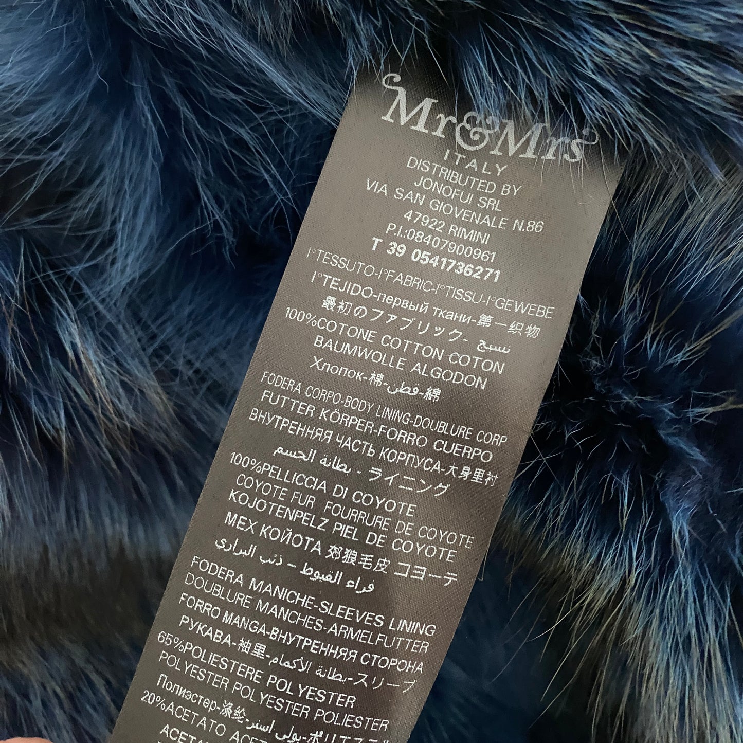 Mr&Mrs Italy fur lined parka coat Green khaki with Coyote fur interior. size XS