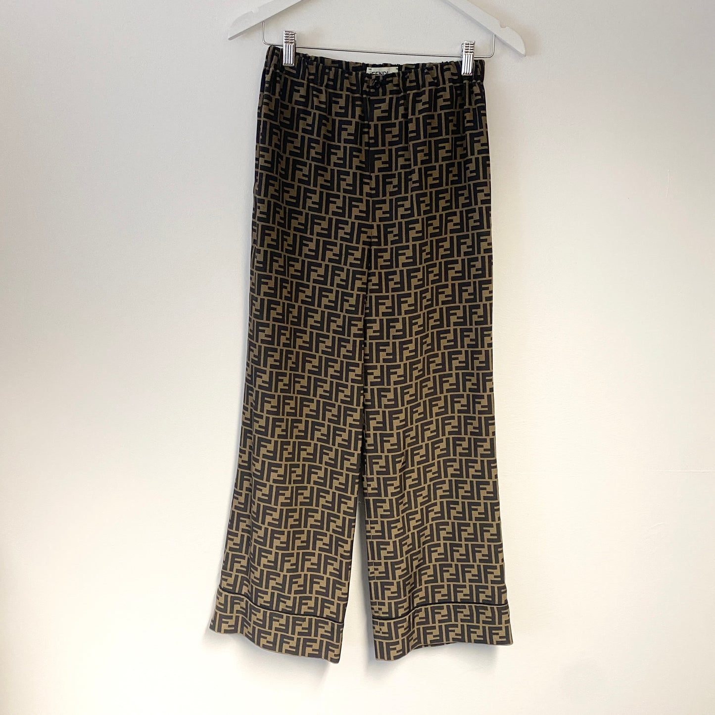 Fendi FF silk wide leg trousers Size 38 U.K. 6  Great condition