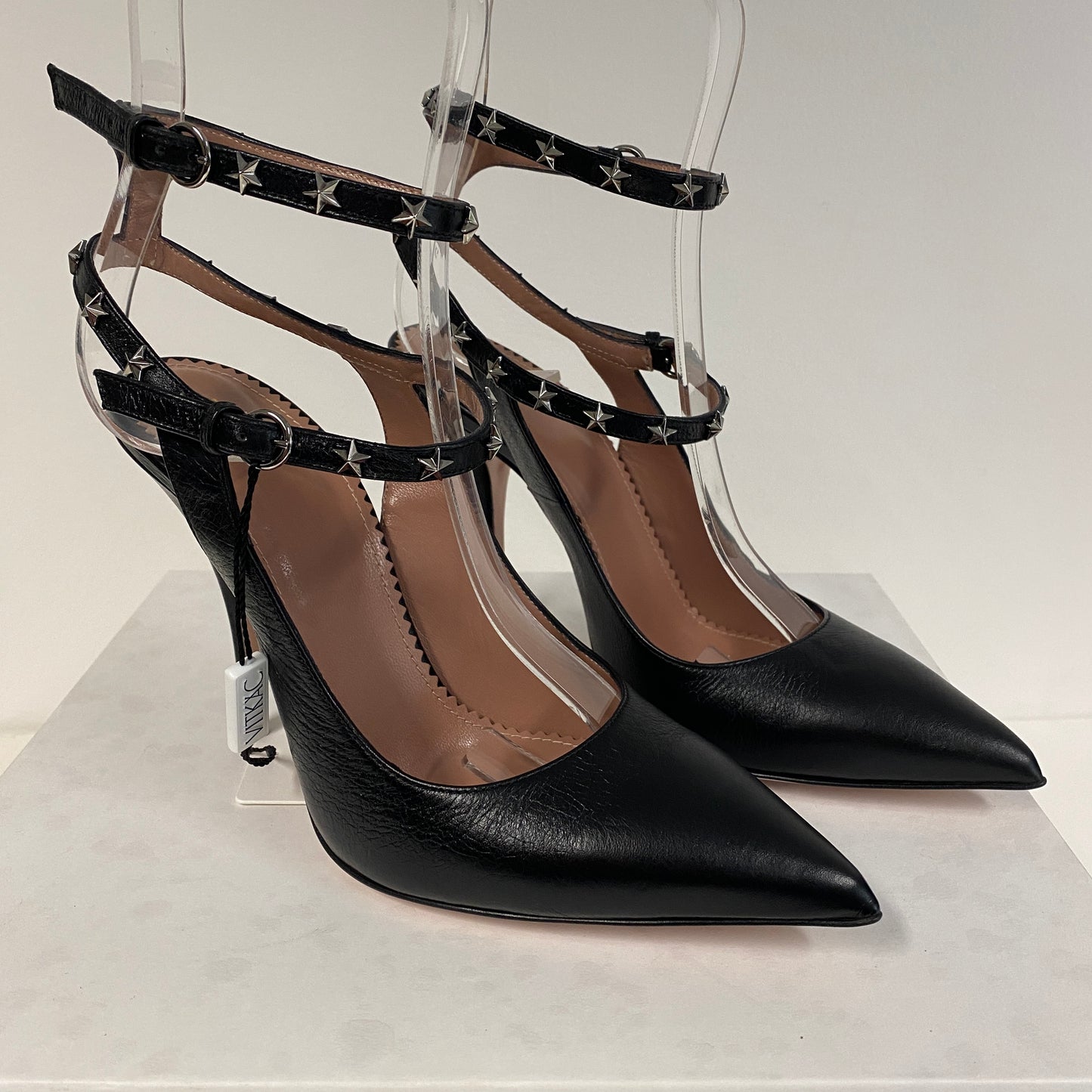 Red Valentino black leather heels size 40