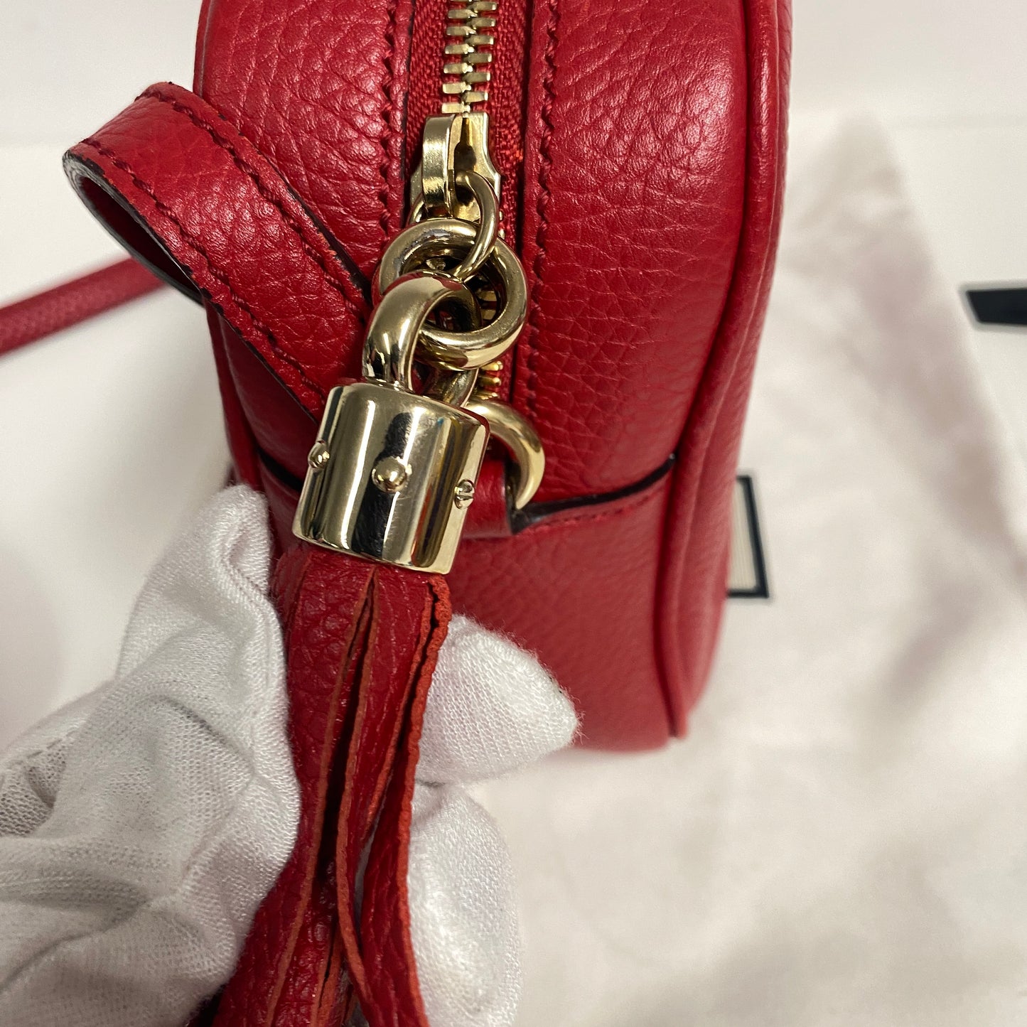 Gucci soho disco bag red leather
