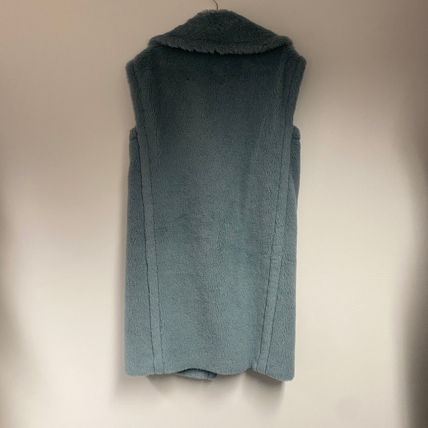 Max Mara Blue Alpaca Gettata Vest teddy coat size XS
