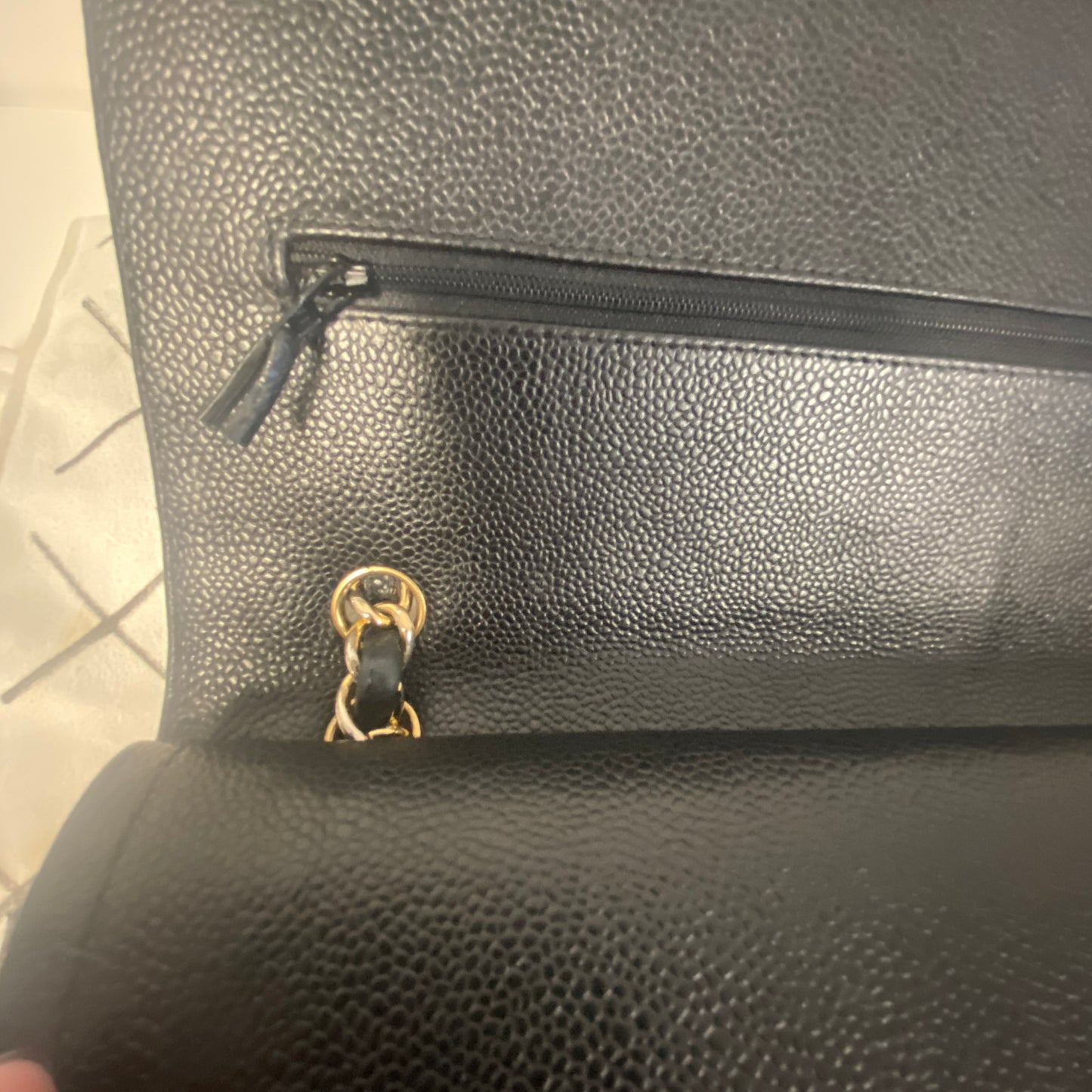 chanel black leather maxi jumbo double flap bag