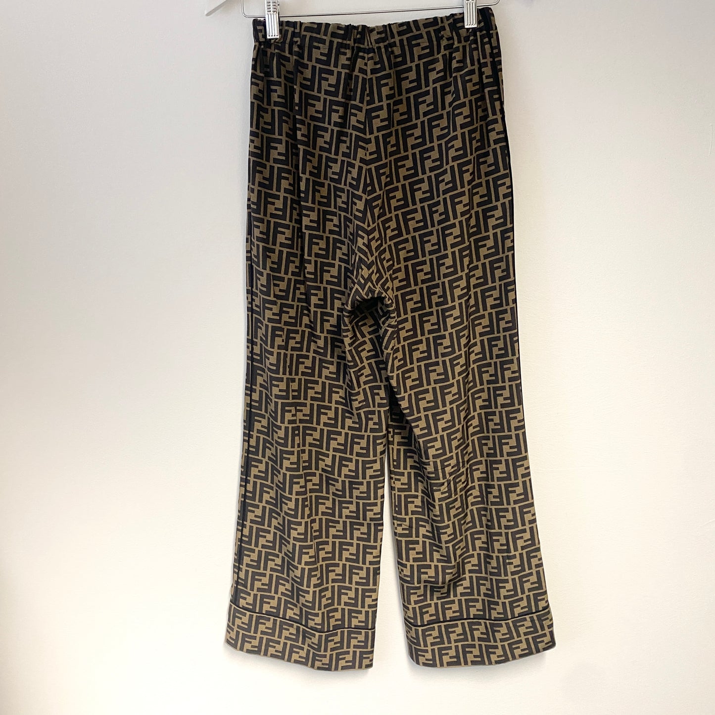 Fendi FF silk wide leg trousers Size 38 U.K. 6  Great condition