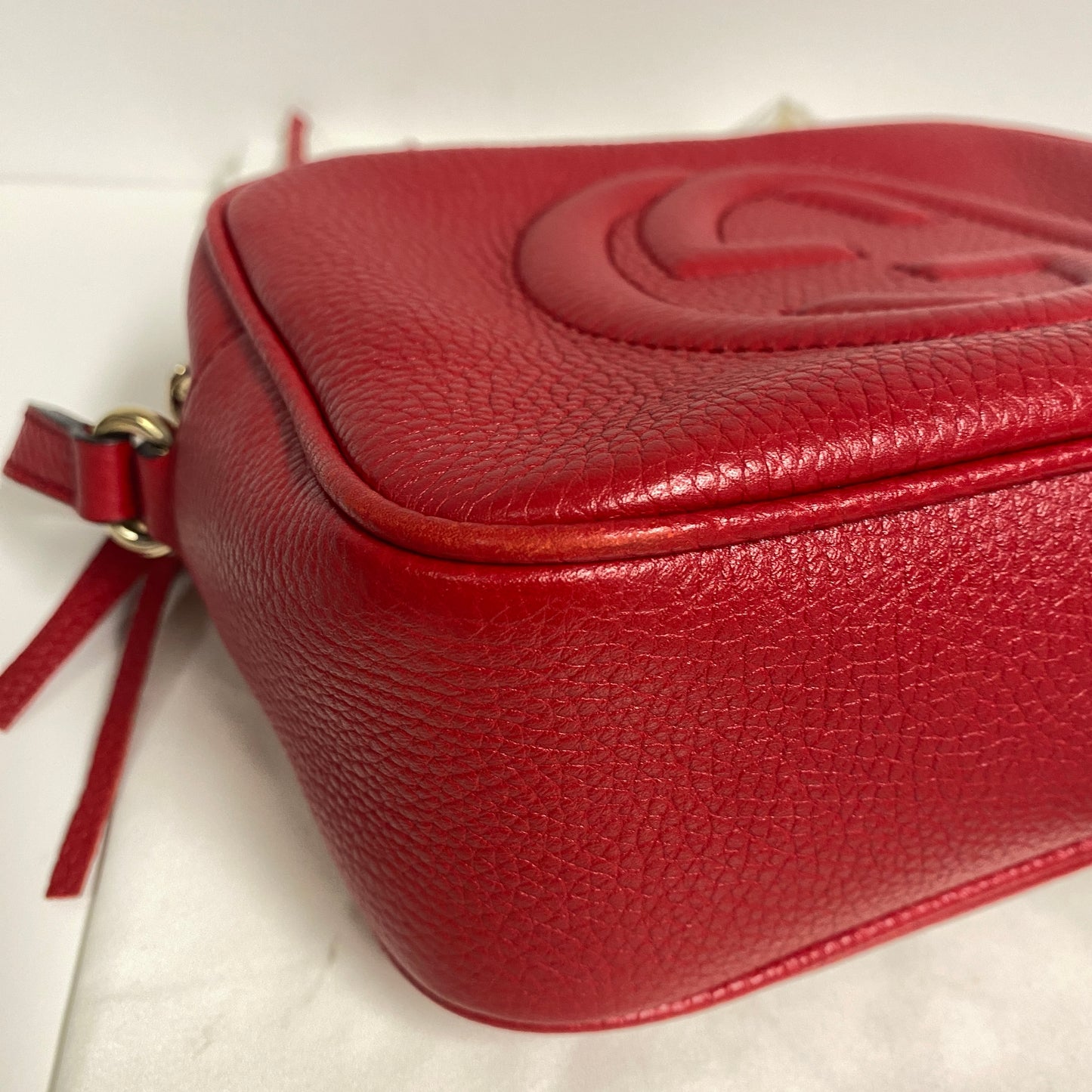 Gucci soho disco bag red leather