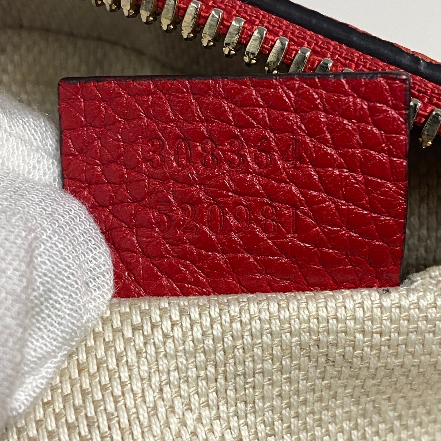 Gucci soho disco bag red leather