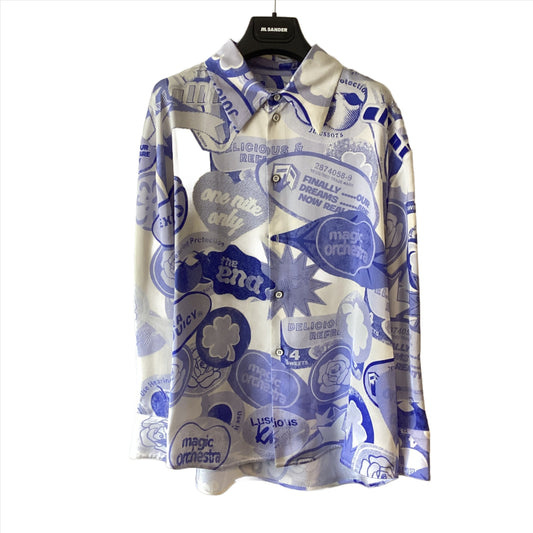 jil sander abstract print blouse size 38
