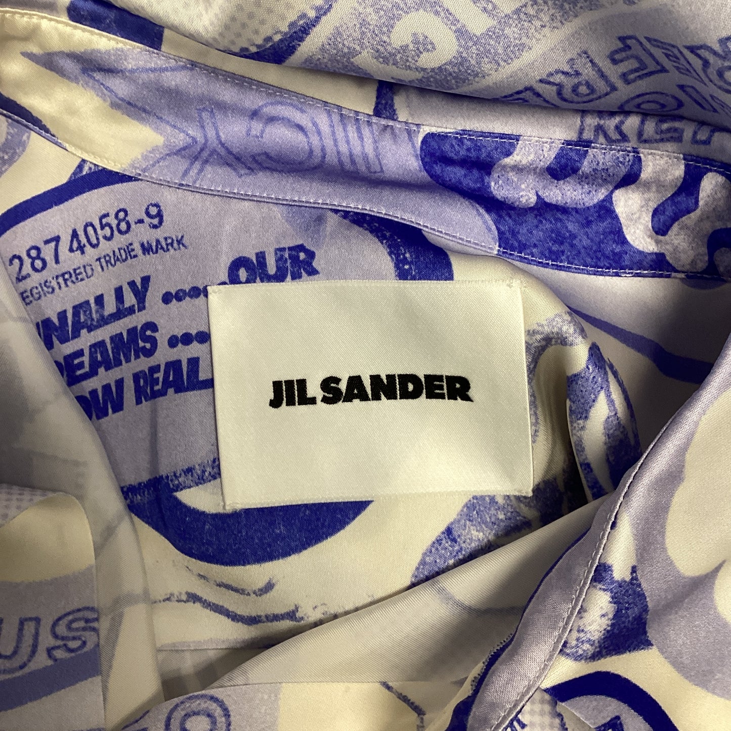 jil sander abstract print blouse size 36