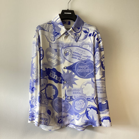 jil sander abstract print blouse size 36