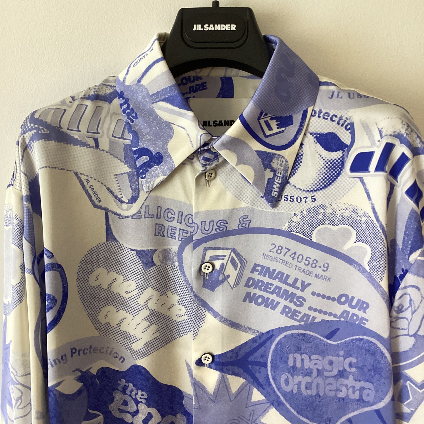 jil sander abstract print blouse size 36