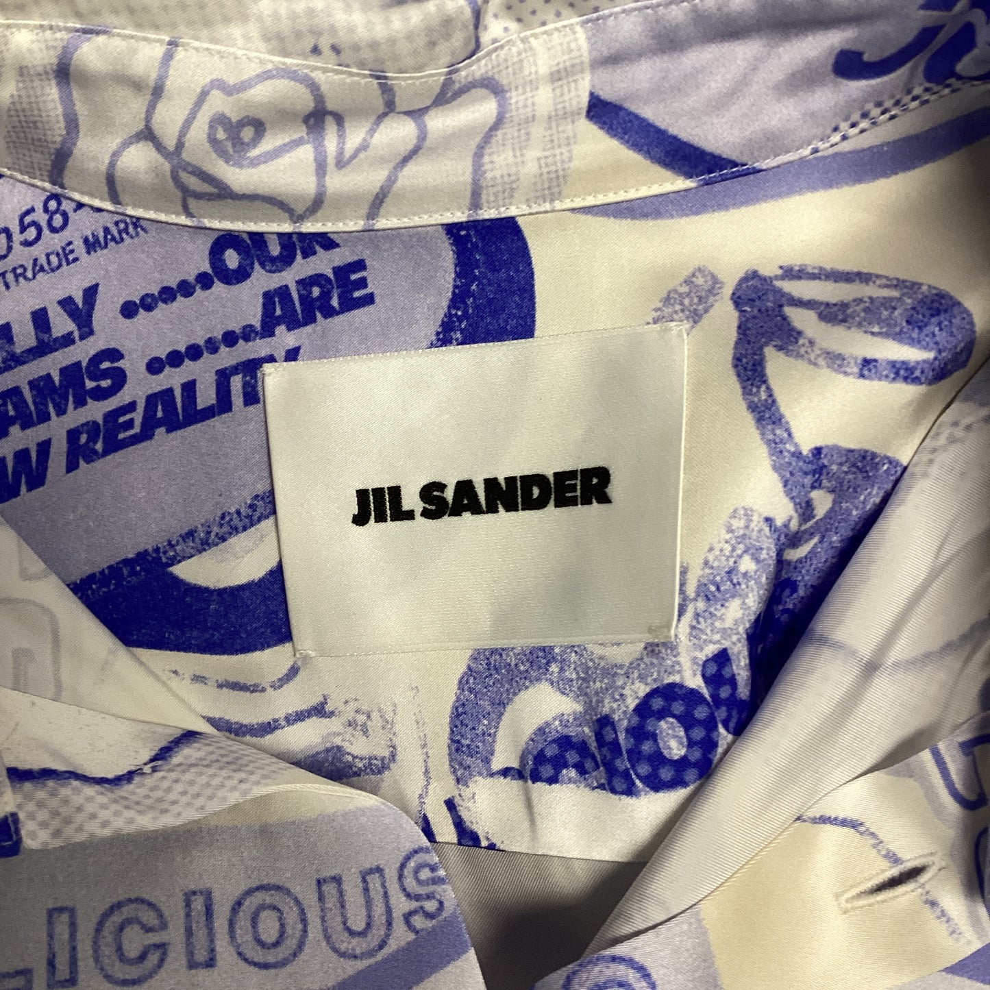 jil sander abstract print blouse size 36