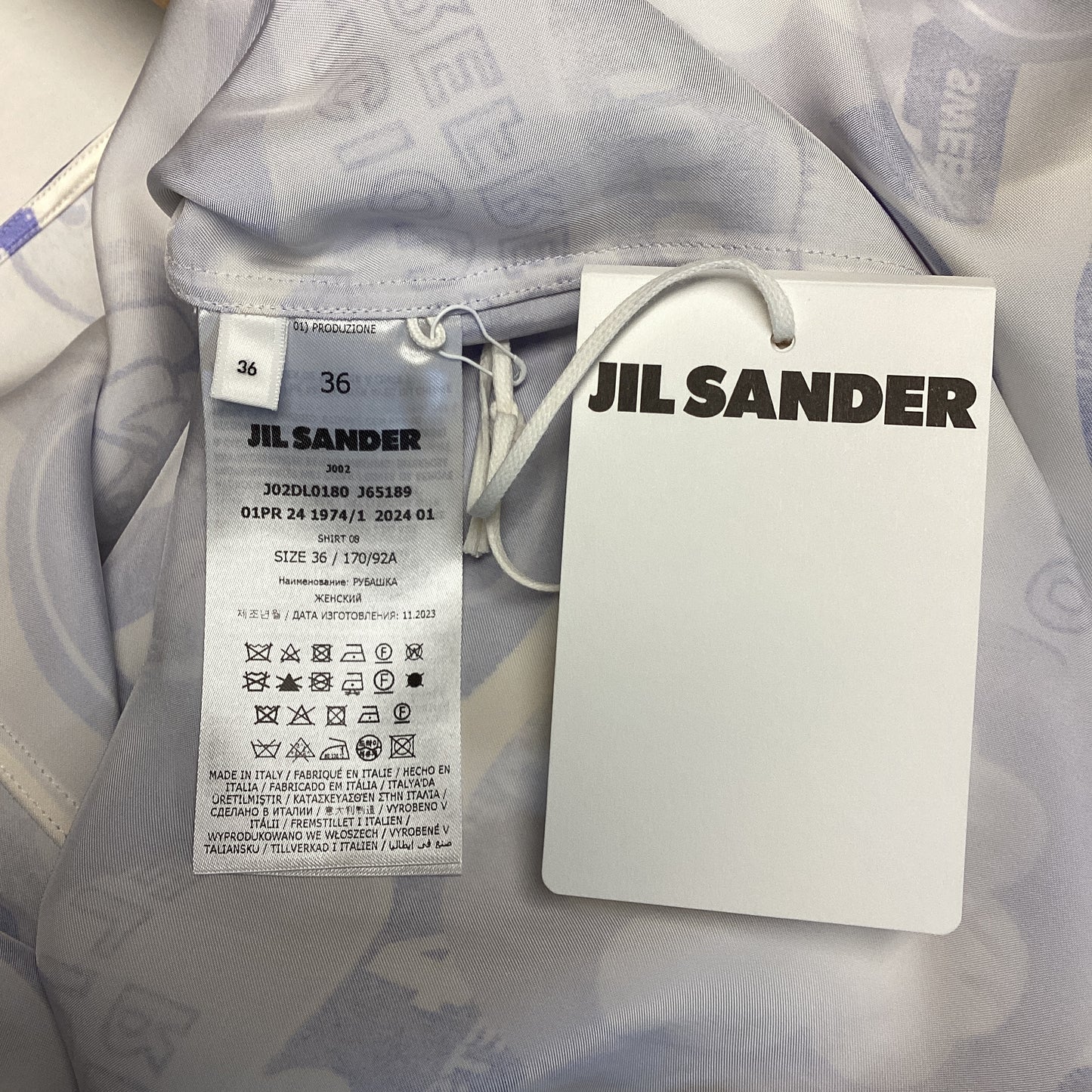 jil sander abstract print blouse size 36