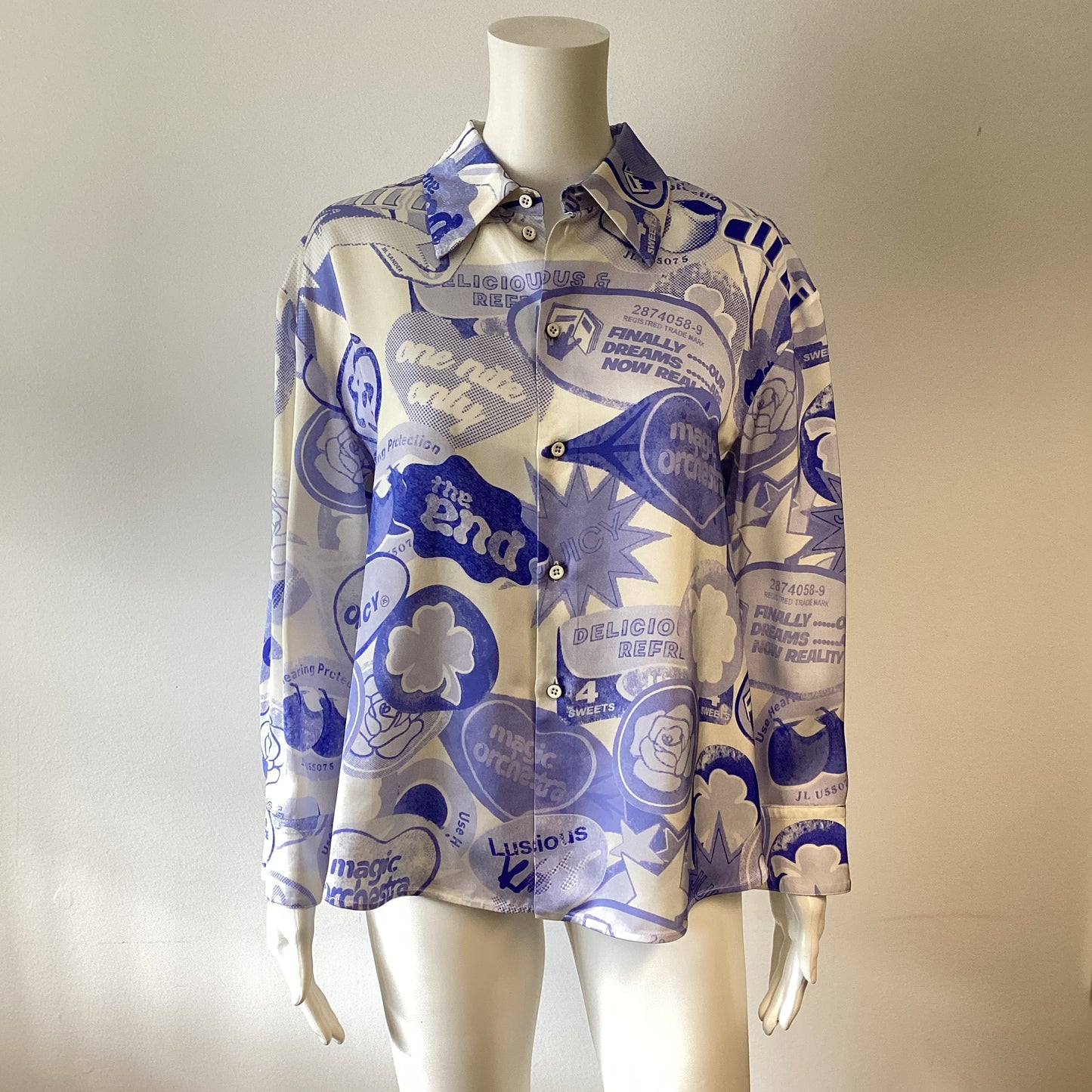 jil sander abstract print blouse size 36