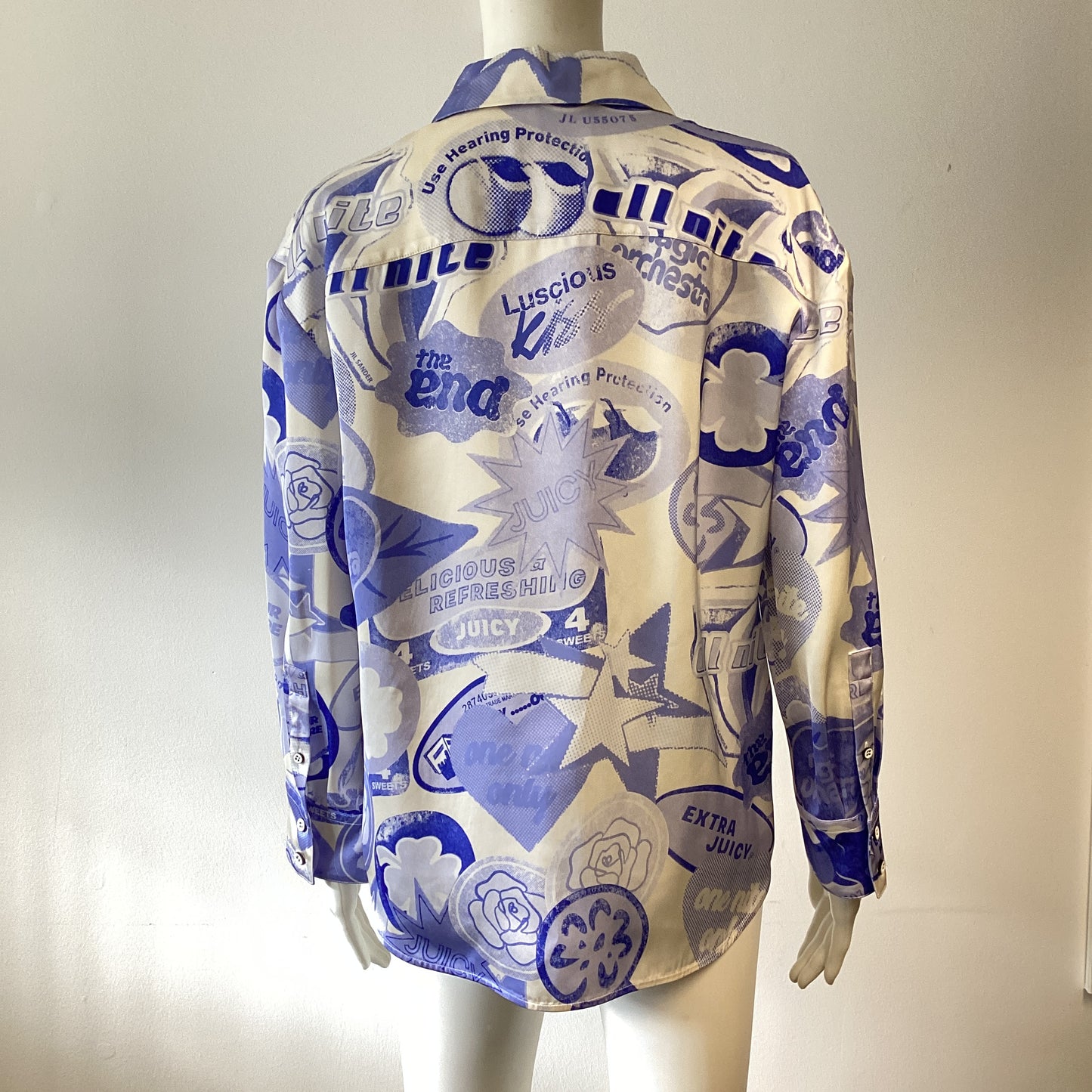 jil sander abstract print blouse size 36