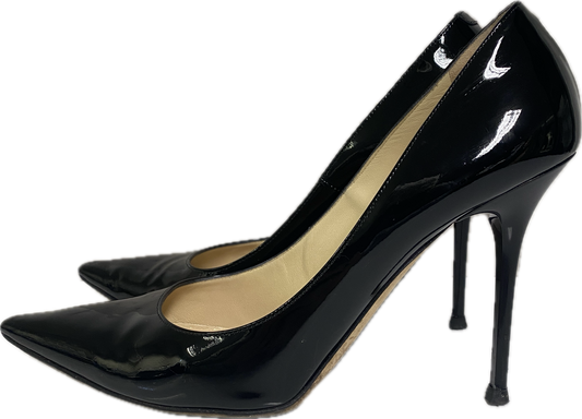 Jimmy Vhoo black patent leather heels size 40.5