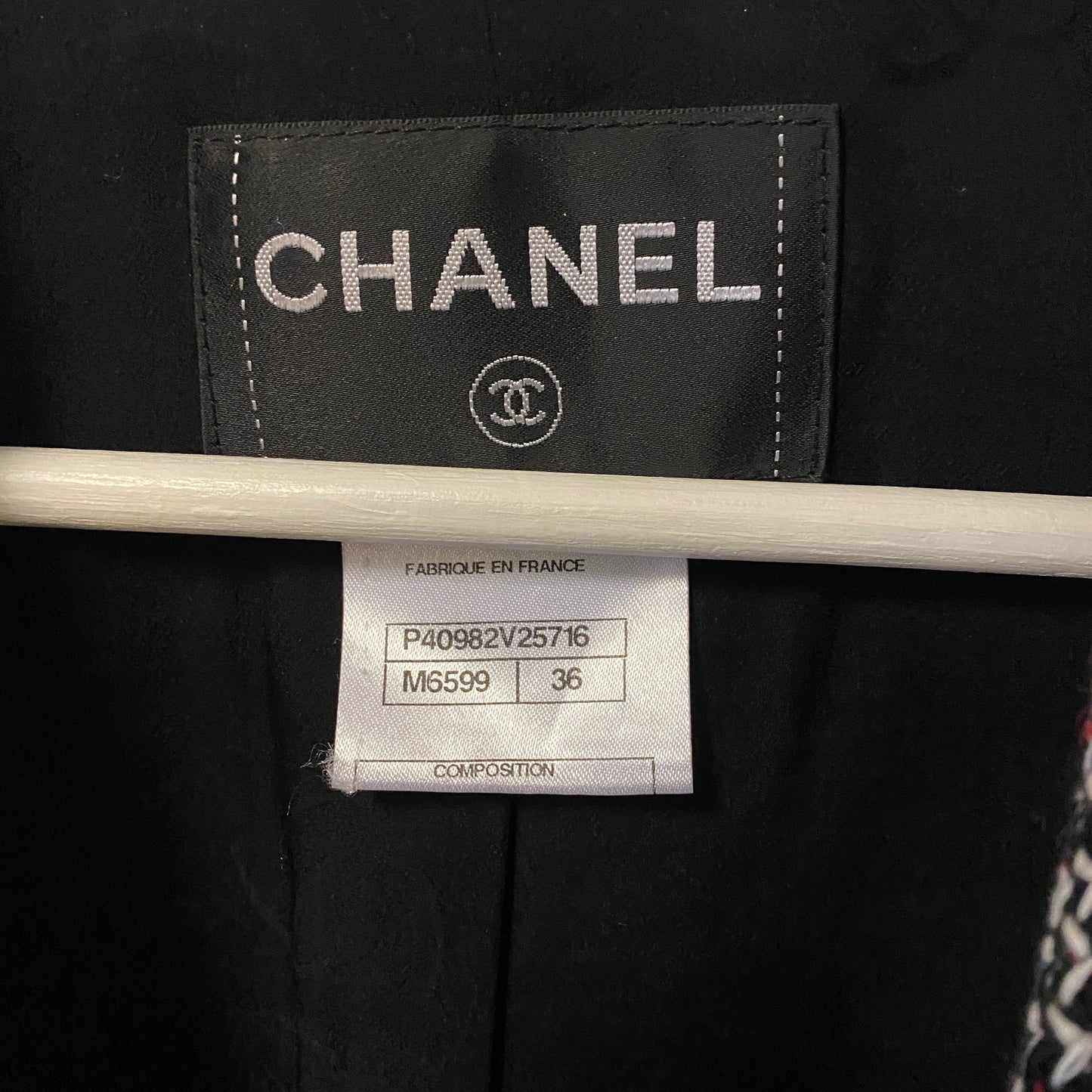 Chanel tweed open front jacket SIZE 36